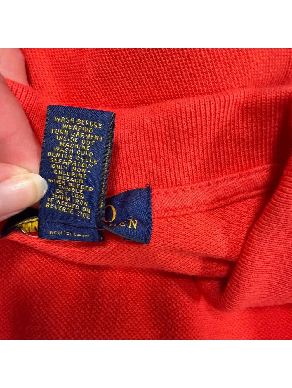 Polo Ralph Lauren Youth Red Cotton Polo Shirt Size XL (18-20)